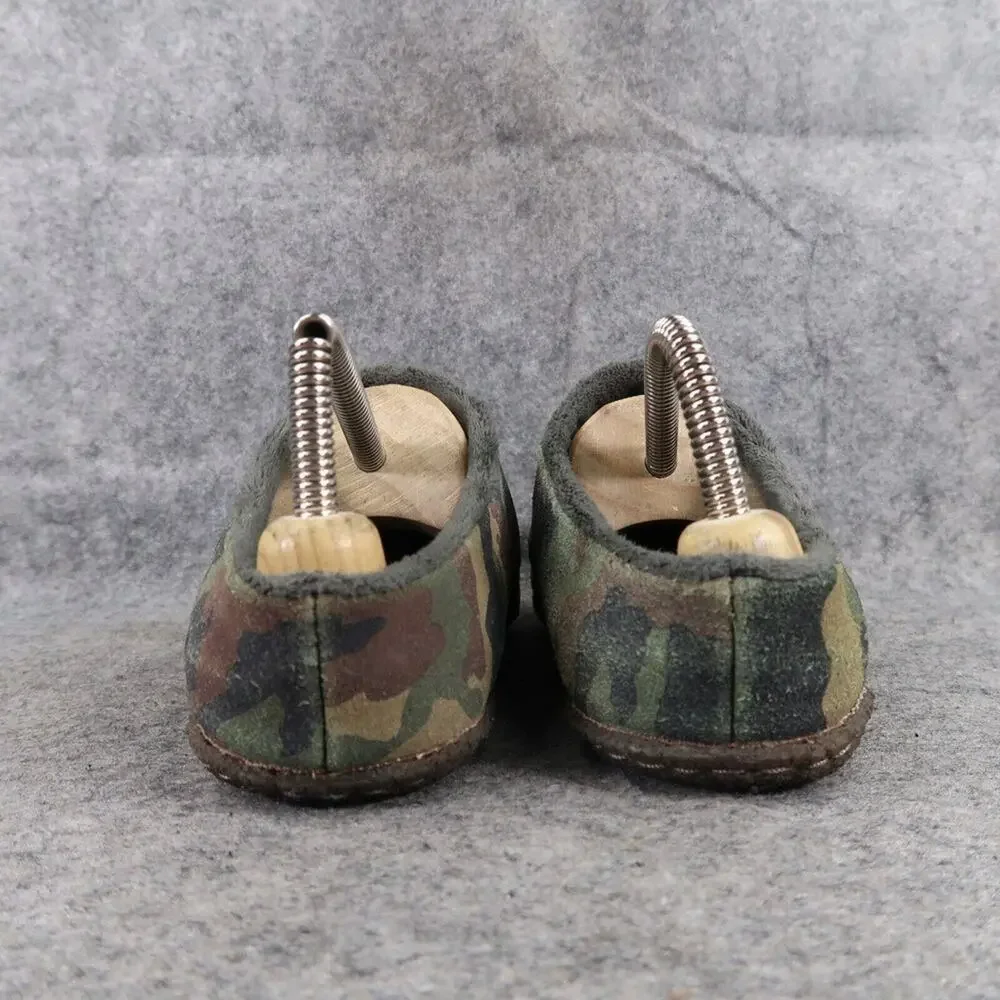 Sorel Shoes Kids 5 Slippers Casual Leather Camo Lanner Ridge Comfort Green Brown
